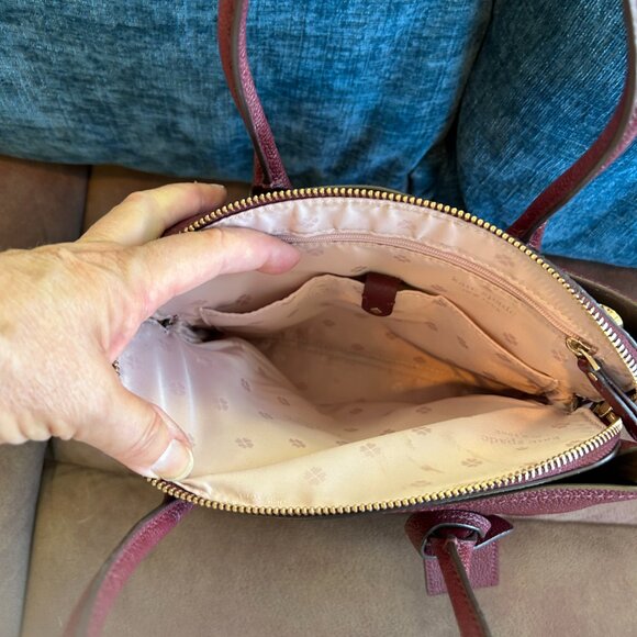 Kate Spade Margaux Medium Satchel, Burgundy - Picture 7 of 9